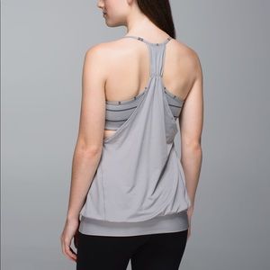 Grey lululemon “no limits” tank